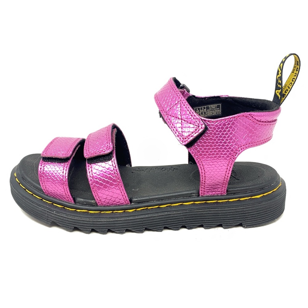 ❤️Dr Martens Pink Metallic Kids Klaire Y Sandals Exc Cond Kids Sz 5 Womens Sz 6 - Picture 3 of 9